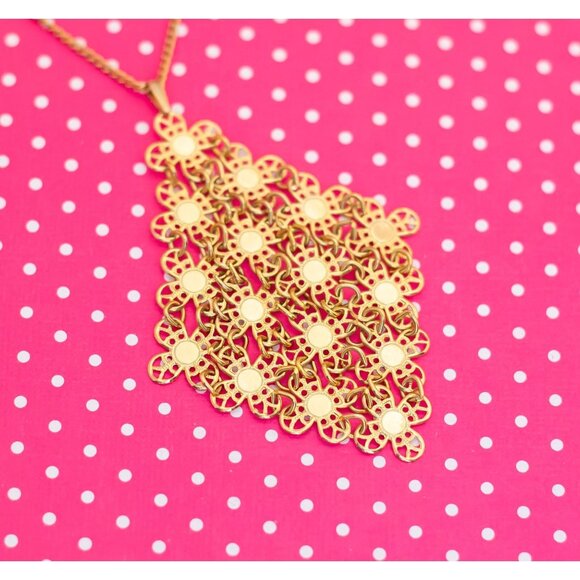 Vintage Victorian Diamond Flower Bud Necklace by Sarah Coventry 20 inch - P14 - Picture 1 of 3